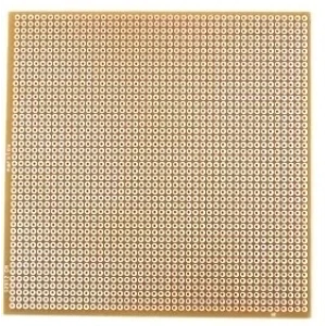 100x100mm Delikli Bakır Plaket Tek Taraflı Devre Kartı 10x10cm