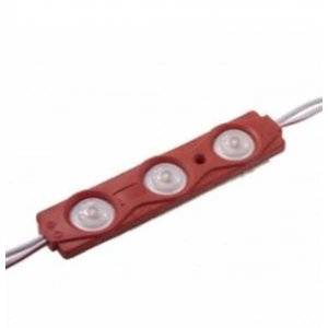 12v 3lü Modül Led KIRMIZI Mercekli Led Dış Ortam IP67 (12 volt 2 watt 80lm)