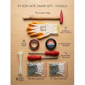 Hırdavat Reyonu 9 Parça Ekonomik Ev Tamir Seti