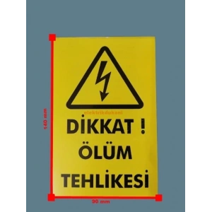 Alüminyum Küçük Ölüm Tehlikesi Levhası 140mmx90mm (Metal)