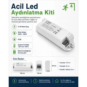 CATA Acil Aydınlatma Kiti 3-60w (Led Drıver Trafosu)
