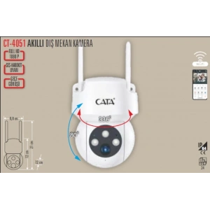CATA DIŞ MEKAN AKILLI KAMERA 360 GECE GÖRÜŞLÜ HD IP66