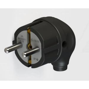 DEPA Erkek Fiş SİYAH Erkek L Tip Topraklı Fiş Plastik 220 Volt