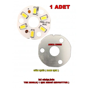 DMR GÜNIŞIĞI Ledli Avizeler İçin 32mm Yuvarlak PCB Alüminyum Levha Üzerine Dizgi SMD Led 2 Kablolu  3500k