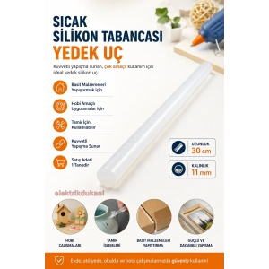 ENDER 11mm Sıcak Mum Slikon Yedek Slikon Çubuk