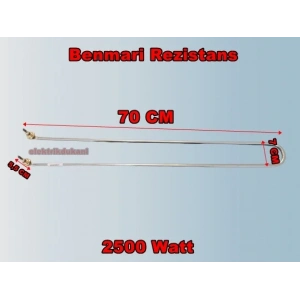 ENDER Benmari 70cm 2500w Rekorlu Kıvrık Rezistans 220v 8.5? Cr-Ni