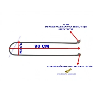 ENDER Benmari 90cm Rekorlu Kıvrık Rezistans 2500W 220V 8.5? Cr-Ni