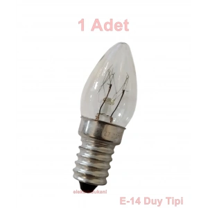 ENDER E-14 İnce Duylu Gece Lambası Abajur Ampulü 220v (Parfüm Ampul)