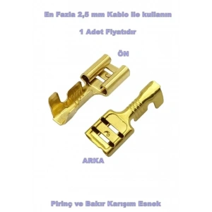 ENDER Sarı Orta Geçmeli Dişi Jak Terminal 6.3mm