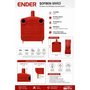 ENDER Şofben Sivici 25A Swıch (25 Amper)