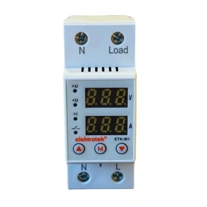 ETK 1x63A Monofaze Voltaj ve Akım Koruma Rolesi Şebeke Giriş Voltaj Denetleyici 220 Volt 63 Amper