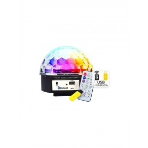 GENEL 360? Derece Çok Renkli Led Parti Küre Disko Topu Bluetooth + USB