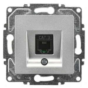 GÜNSAN EQONA GÜMÜŞ NÜMERİS TELEFON PRİZİ CAT3 MEKANİZMA