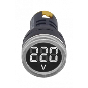 GWEST 24v-550v Voltmetreli BEYAZ (şeffaf) Sinyal Lambası 220v Göstergeli 22mm