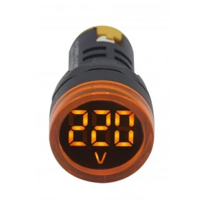 GWEST 24v-550v Voltmetreli SARI Sinyal Lambası 220v Göstergeli 22mm