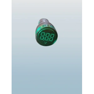 GWEST 24v-550v Voltmetreli YEŞİL Sinyal Lambası 220v Göstergeli 22mm
