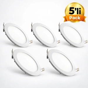 Horoz 15W Beyaz Kasa 2700K Slim Panel Led 5Li Pack
