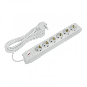 HOROZ DECO 6 LI ANAHTARLI TOPRAKLI GRUP PRİZ 3MT KABLOLU