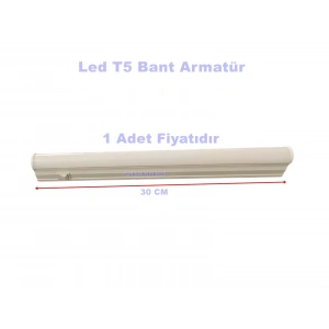 HOROZ Sigma 30cm 4W T5 Led Bant Armatür Anahtarlı 6400K BEYAZ