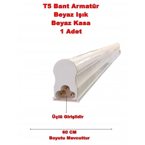 HOROZ Sigma-7 60cm BEYAZ 7w T5 Led Bant Armatür Anahtarlı 6400k IP20