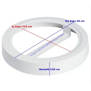 IŞILDAR 12w BEYAZ Sıva Üstü Yuvarlak Slim Led Panel Kasası Plastik