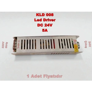 K2 24V 5A Adaptör Metal Kasa 120W IP20