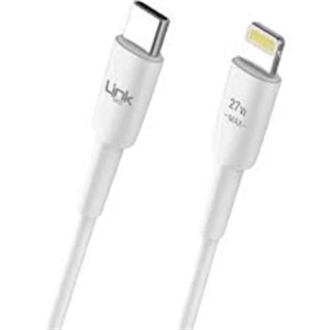 LİNKTECH TYPE-C-İphone 1M İp Örgülü Şarj Data Kablosu 3A 30w Siyah/Beyaz