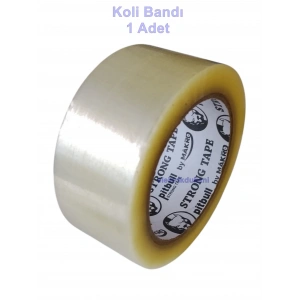 MAKRO Şeffaf Koli Bantı 45mmx100Mt Strong Tape (Pitbull Hotmelt Yüksek Yapışkanlı)