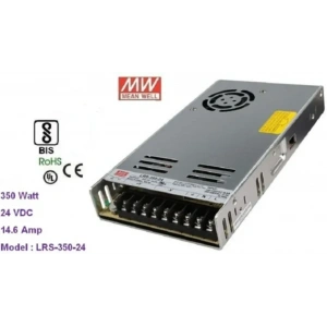 MEANWELL 24V 14,6A ADAPTÖR METAL DELİKLİ KASA FANLI 350W IP20