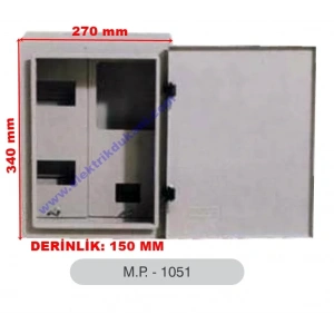 MERT 1051 Sıva Üstü 1 Monofaze Sayaçlı 8 Otomatlı Pano IP20 (S. Ü. Tek Sayaçlı Pano)