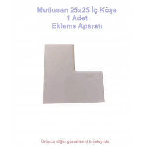 MUTLUSAN 25x25 Kablo Kanalı İç Köşe Plastik Beyaz
