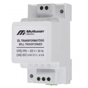 MUTLUSAN 4-8-12 12V/ 4V A Ac Zil ve Kapı Otomatiği Trafosu Transformatör