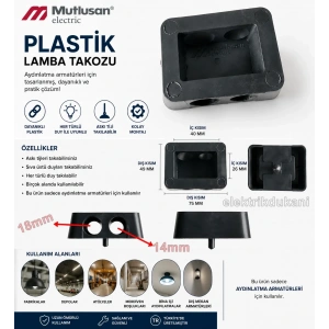 MUTLUSAN Plastik Lamba Takozu (14-18 mm Çıkışlı Plastik Pater)