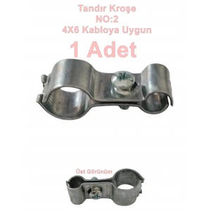 MUTLUSAN Tandır Kroşe No:2 Antigron Çelik Tel Kroşesi (4x6)