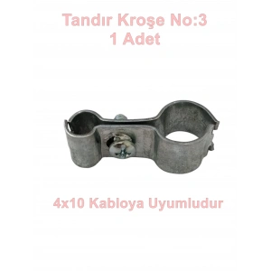 MUTLUSAN Tandır Kroşe No:3 Antigron Çelik Tel Kroşesi (4x10)