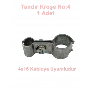 MUTLUSAN Tandır Kroşe No:4 Antigron Çelik Tel Kroşesi (4x16)