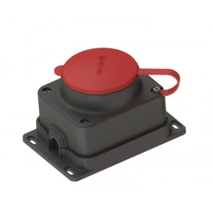 NEAD 3x25A Kauçuk Kapaklı Sıva Üstü Trifaze Priz Duvar Prizi 4x25 380v IP62