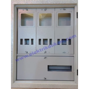 ÖZPA 1003 Sıva Altı 3 Monofaze Sayaçlı Elektrik Panosu S. A.
