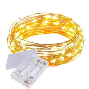 Peri Led SARI Işık 3500k 10mt Pilli Süsleme Ledi (10 Metrelik GÜNIŞIĞI Piller Hariç)