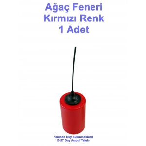 Plastik Ağaç Feneri Tekli Renkli E-27 Duylu 20cm Kablolu