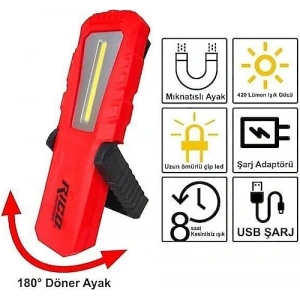 Rico Şarjlı Led Feneri 240LM