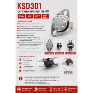 Sabit 125? Derece Çay Kahve Makinesi Termiği Sabit Hap Termostat