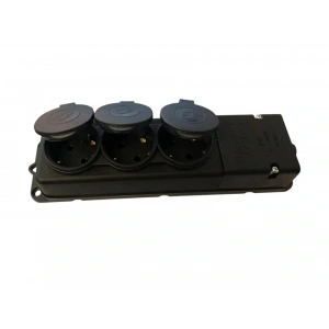 SCHNEİDER 1x16A 3lü Üçlü Kauçuk Monofaze Kapaklı Seyyar Grup Priz IP44
