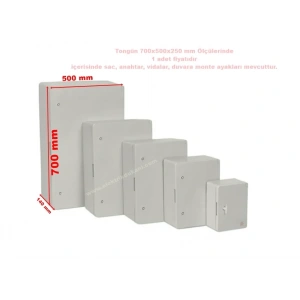 TONGÜN 700x500x250mm Taban Saclı ABS Plastik Pano (Boş)