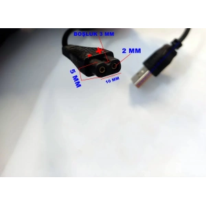 Traş Makinesi 5v USB Şarj Kablosu Girişi Tek Oyuklu