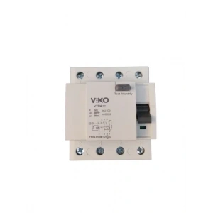 VİKO 4x30A 30mA 6kA Ac Tip Üç Faz Trifaze Kaçak Akım Koruma Rolesi (380 volt Sanayi Tip)