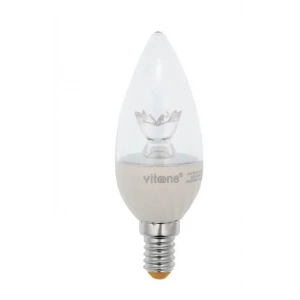 VİTO 6W LED AMPUL BEYAZ E-14 6400K DİMLİ ŞEFFAF