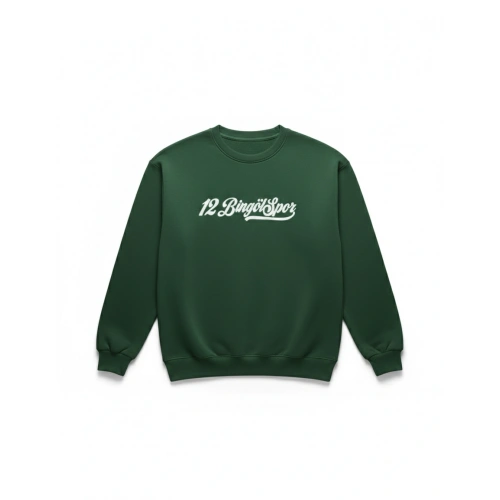 12 Bingölspor Bisiklet Yaka Sweatshirt Yeşil