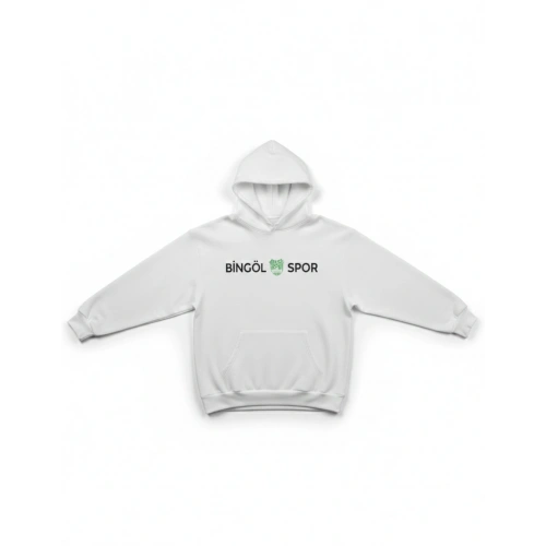 12 Bingölspor Kapüşonlu Sweatshirt Beyaz
