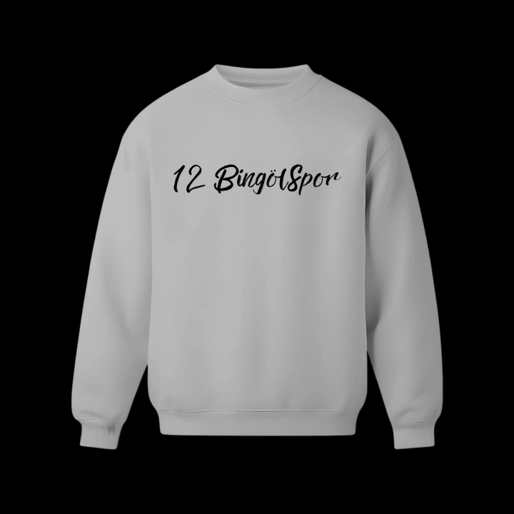 12 Bingölspor Bisiklet Yaka Sweatshirt Beyaz